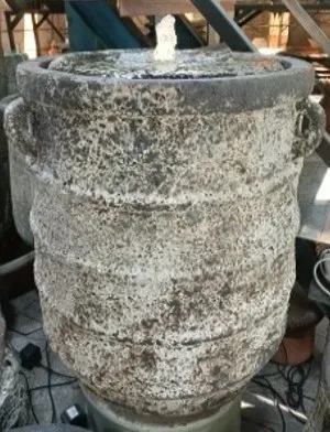 Tall Rim Handle Pot - Clay  Fountain