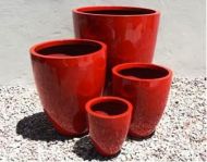 Lightweight Outdoor Tall Round Planter in Bright / Gloss Colours - 4 sizes